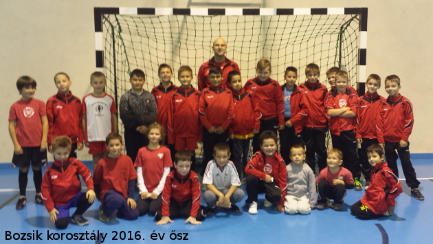 Bozsik korosztály csapata 2016. év ősz
